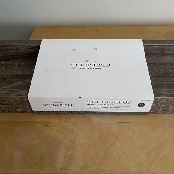 Threshold Picture Ledge Shelf Gray Wash 23” Long NEW - Picture 4 of 10